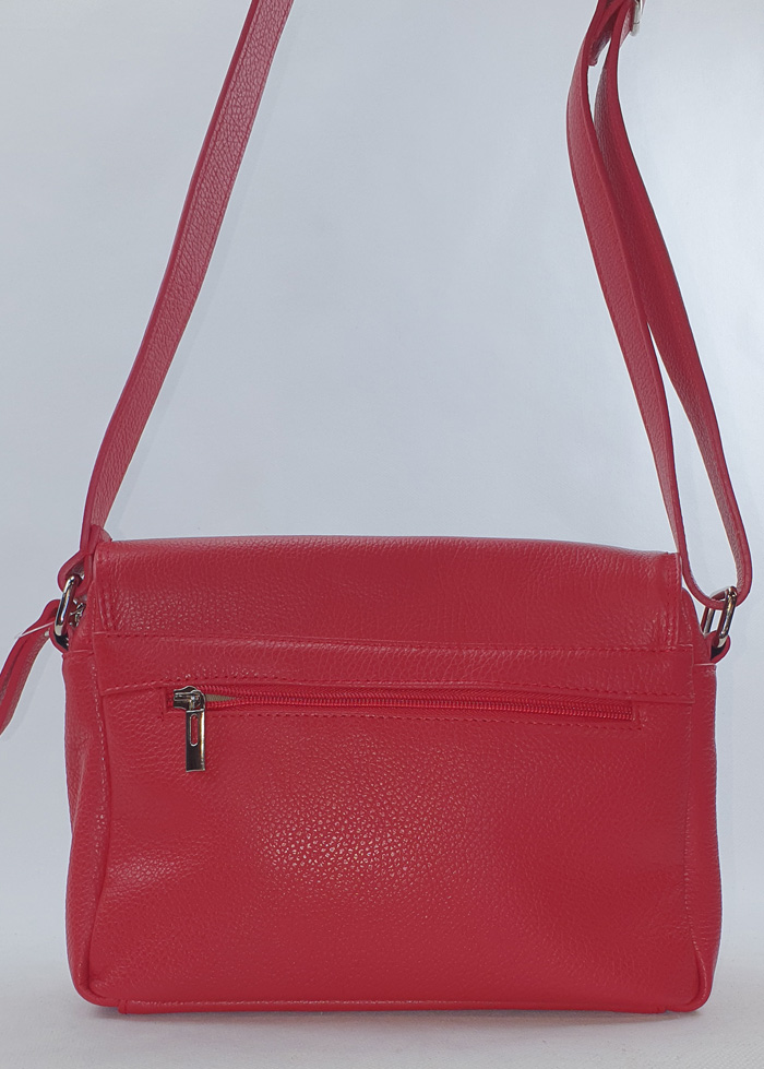 Sac à main en cuir rouge – Image 3