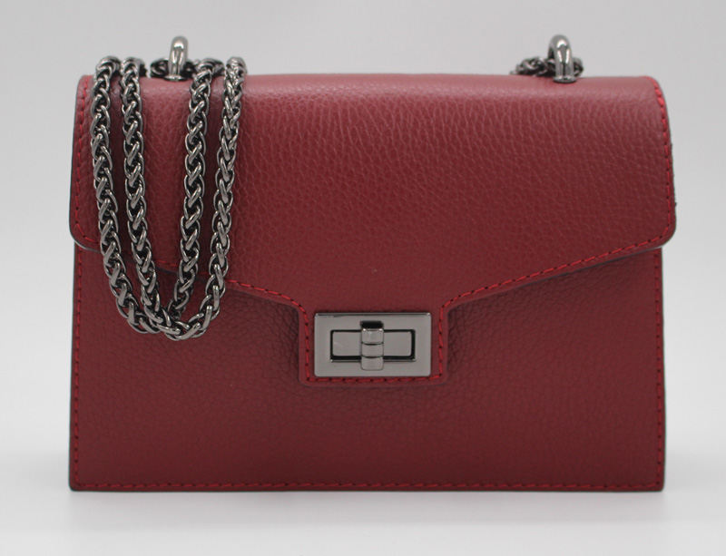 Sac à main en cuir de vachette rouge59