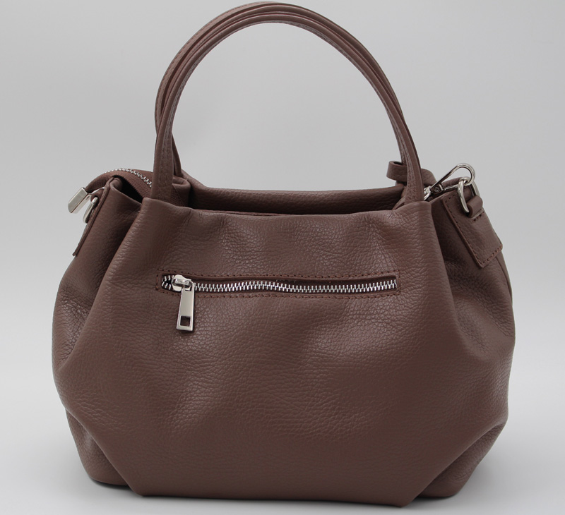 Sac à main en cuir vachette marron – Image 2