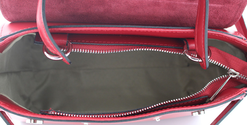 Sac à main en cuir vachette rouge – Image 4