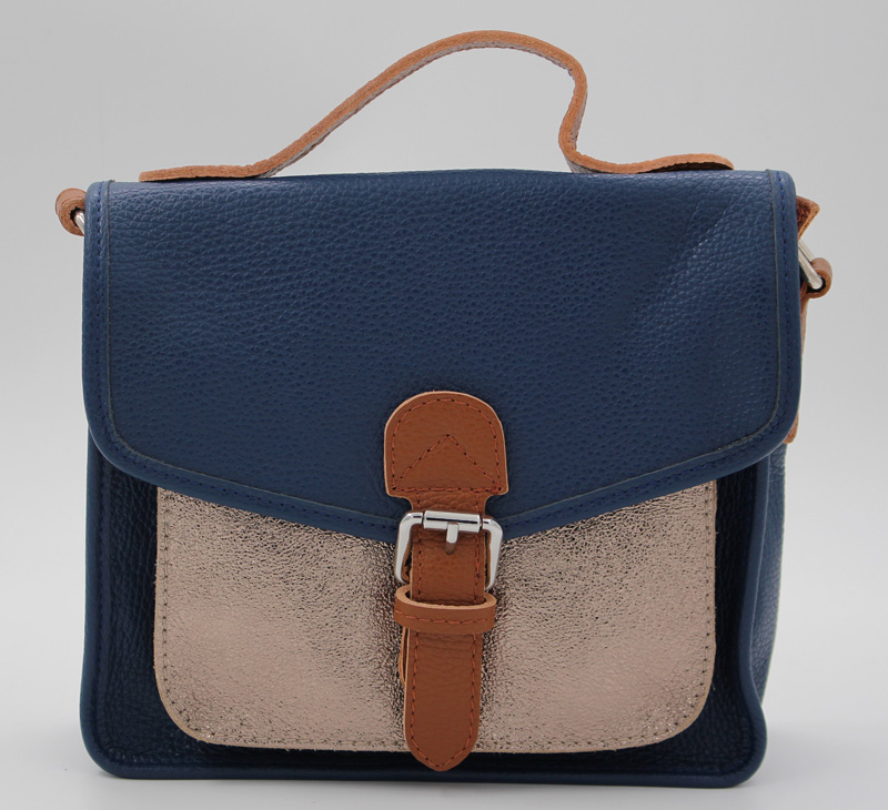 Sac à main en cuir bleu