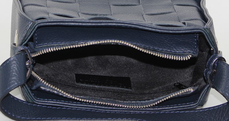 Sac à main en cuir bleu – Image 4