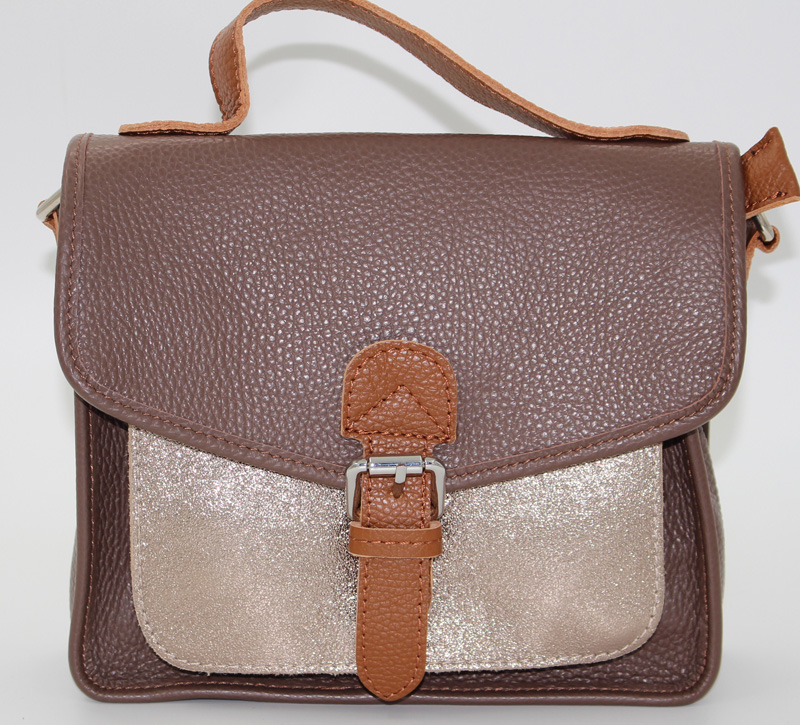 Sac à main en cuir marron