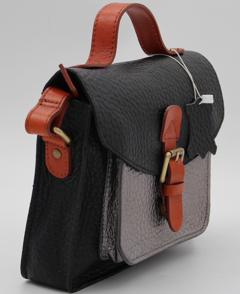 Sac à main en cuir noir – Image 2