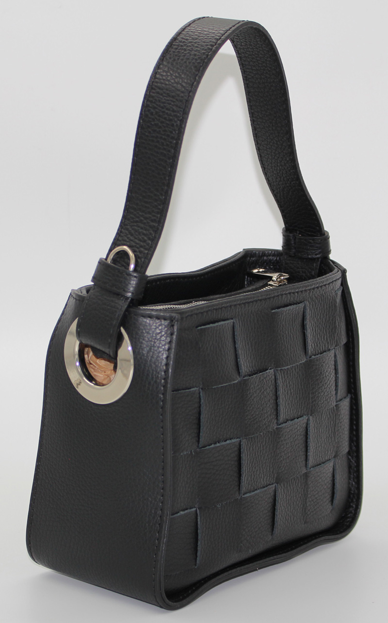 Sac à main en cuir noir – Image 2