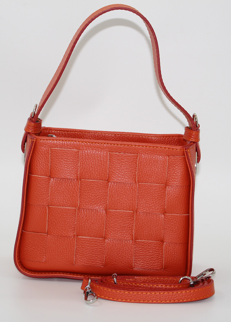 Sac à main en cuir orange