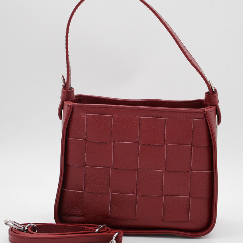Sac à main en cuir rouge