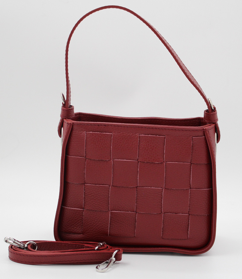 Sac à main en cuir rouge