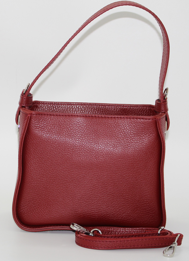 Sac à main en cuir rouge – Image 3