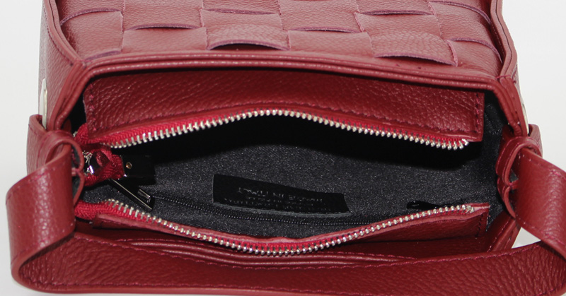 Sac à main en cuir rouge – Image 4