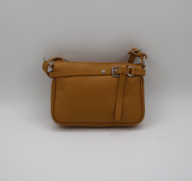 Pochette cuir vachette jaune