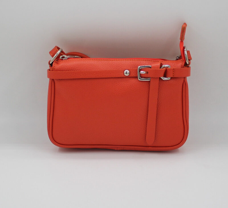 Pochette cuir vachette orange