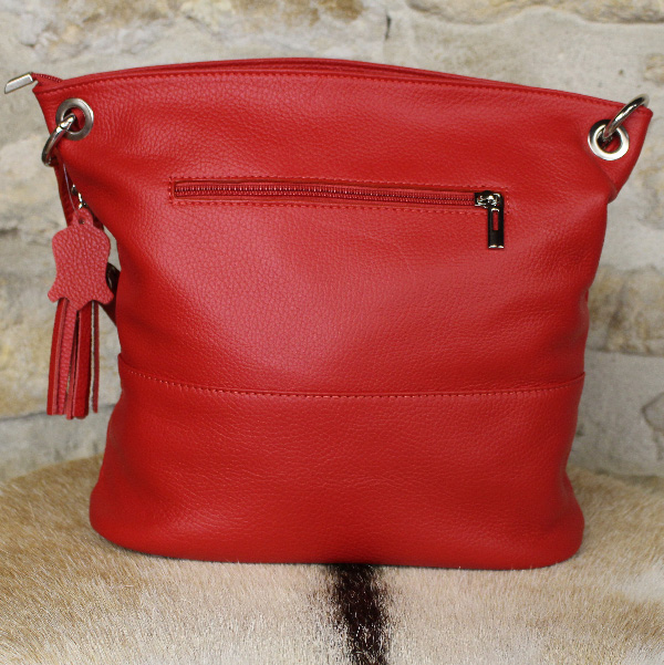 sac à main en cuir rouge – Image 2