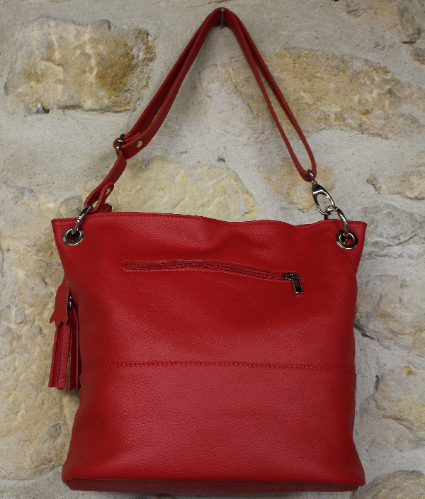 sac à main en cuir rouge – Image 4