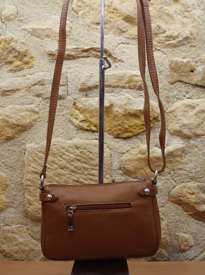 Pochette cuir vachette camel – Image 2