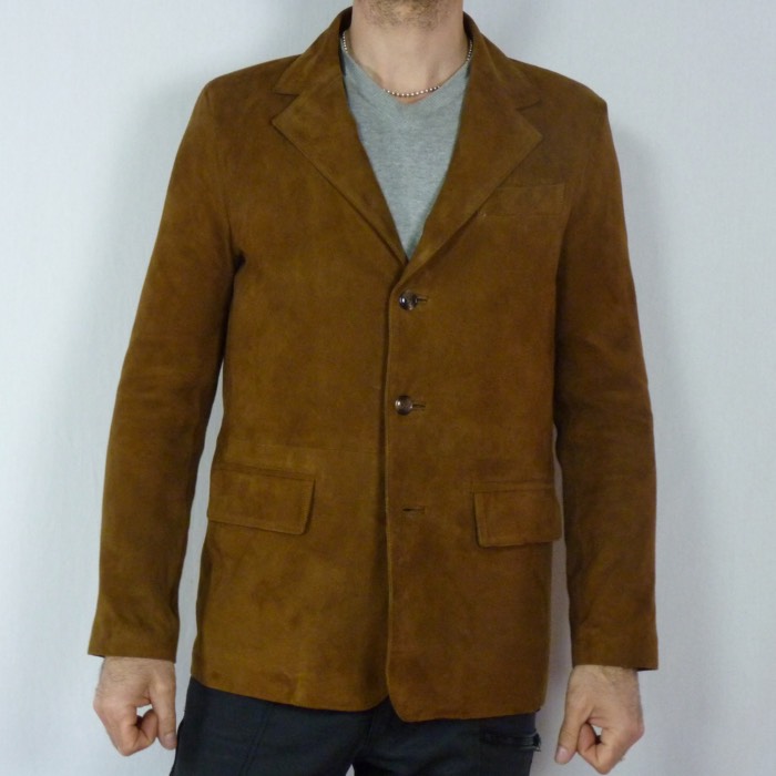 Blazer en daim noisette pour homme – Image 3