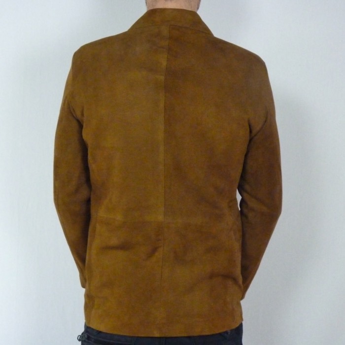Blazer en daim noisette pour homme – Image 5